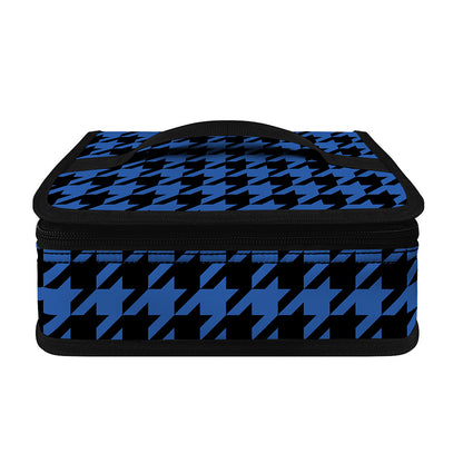Blue And Black Houndstooth Print Small Lunch Bag