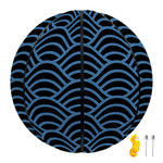 Blue And Black Japanese Pattern Print Basketball