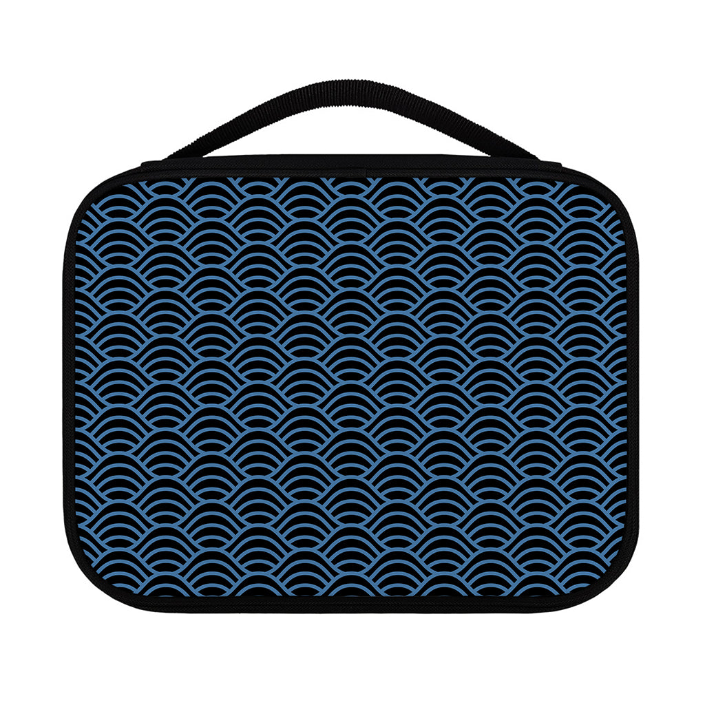Blue And Black Japanese Pattern Print Classic Bible Case