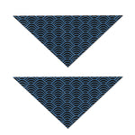 Blue And Black Japanese Pattern Print Dog Bandana