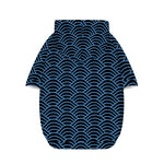 Blue And Black Japanese Pattern Print Dog Zip Up Hoodie