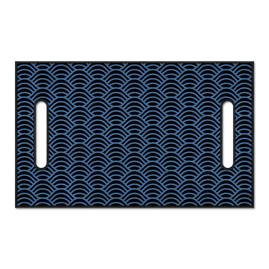 Blue And Black Japanese Pattern Print Golf Cart Seat Cover