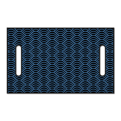 Blue And Black Japanese Pattern Print Golf Cart Seat Cover