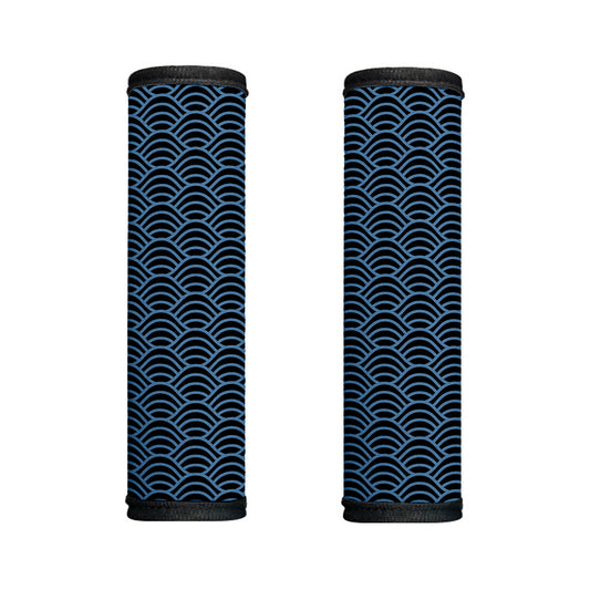 Blue And Black Japanese Pattern Print Handle Covers