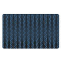 Blue And Black Japanese Pattern Print Polyester Doormat