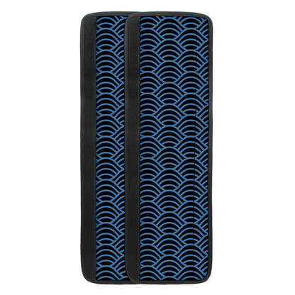 Blue And Black Japanese Pattern Print Refrigerator Handle Covers