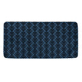 Blue And Black Japanese Pattern Print Towel