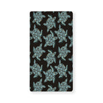 Blue And Black Sea Turtle Pattern Print Baby Crib Sheet