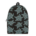 Blue And Black Sea Turtle Pattern Print School Backpack