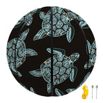 Blue And Black Sea Turtle Pattern Print Basketball