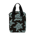 Blue And Black Sea Turtle Pattern Print Bible Tote Bag