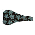 Blue And Black Sea Turtle Pattern Print Bicycle Seat Cover