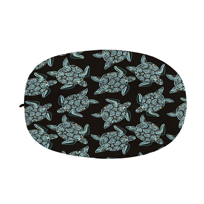 Blue And Black Sea Turtle Pattern Print Car Side Mirror Covers