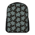 Blue And Black Sea Turtle Pattern Print Casual Backpack