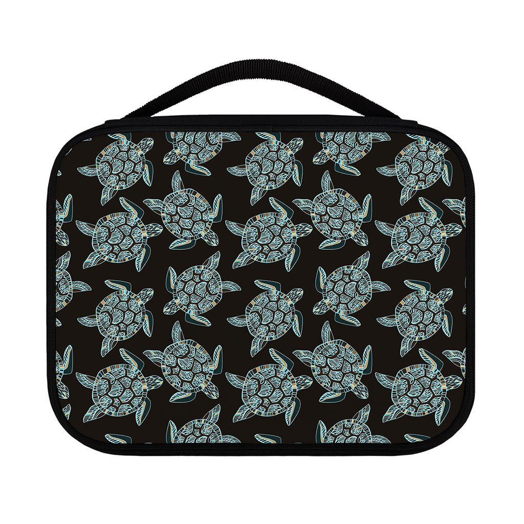 Blue And Black Sea Turtle Pattern Print Classic Bible Case