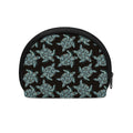 Blue And Black Sea Turtle Pattern Print Coin Purse