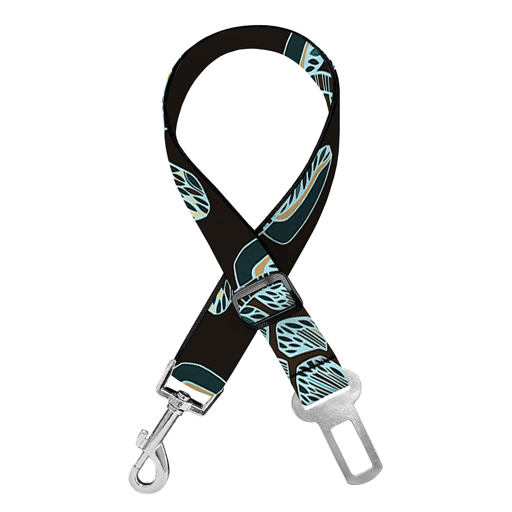 Blue And Black Sea Turtle Pattern Print Dog Seat Belt