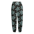 Blue And Black Sea Turtle Pattern Print Fleece Lined Knit Pants