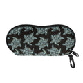Blue And Black Sea Turtle Pattern Print Glasses Case