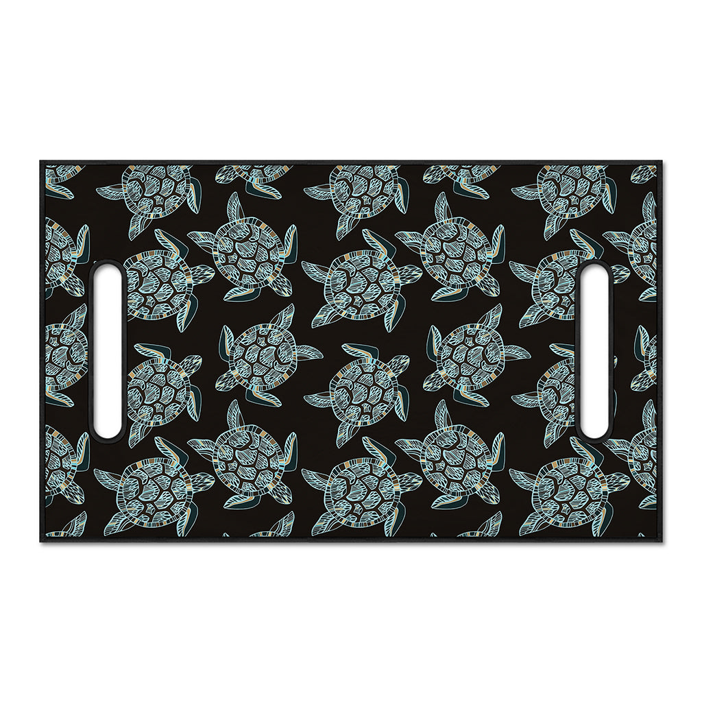 Blue And Black Sea Turtle Pattern Print Golf Cart Seat Cover