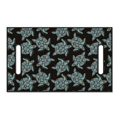 Blue And Black Sea Turtle Pattern Print Golf Cart Seat Cover