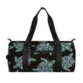 Blue And Black Sea Turtle Pattern Print Gym Bag