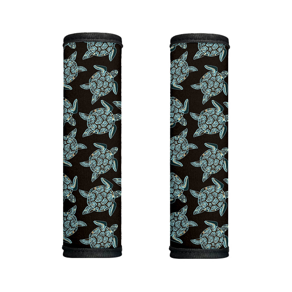 Blue And Black Sea Turtle Pattern Print Handle Covers