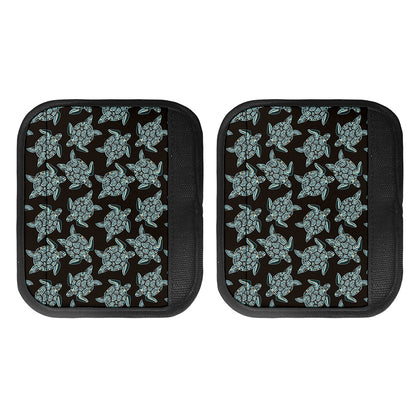 Blue And Black Sea Turtle Pattern Print Handle Covers