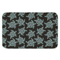 Blue And Black Sea Turtle Pattern Print Indoor Door Mat