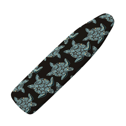 Blue And Black Sea Turtle Pattern Print Ironing Board Cover