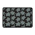Blue And Black Sea Turtle Pattern Print Kitchen Mat