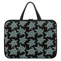 Blue And Black Sea Turtle Pattern Print Laptop Sleeve With Handle
