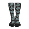 Blue And Black Sea Turtle Pattern Print Long Socks