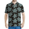 Blue And Black Sea Turtle Pattern Print Men's Polo Shirt