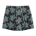 Blue And Black Sea Turtle Pattern Print Mesh Shorts