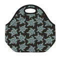 Blue And Black Sea Turtle Pattern Print Neoprene Lunch Bag