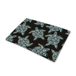 Blue And Black Sea Turtle Pattern Print Pet Cooling Mat Cover