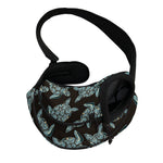 Blue And Black Sea Turtle Pattern Print Pet Sling Carrier