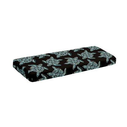 Blue And Black Sea Turtle Pattern Print Piano Keyboard Cover