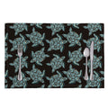 Blue And Black Sea Turtle Pattern Print Placemat
