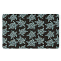 Blue And Black Sea Turtle Pattern Print Polyester Doormat