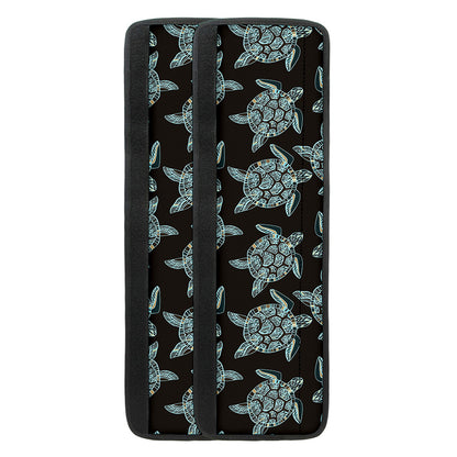 Blue And Black Sea Turtle Pattern Print Refrigerator Handle Covers