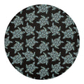 Blue And Black Sea Turtle Pattern Print Round Blanket