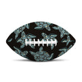 Blue And Black Sea Turtle Pattern Print Rugby Ball