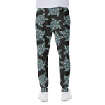 Blue And Black Sea Turtle Pattern Print Scuba Joggers