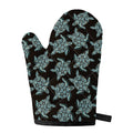 Blue And Black Sea Turtle Pattern Print Single Oven Mitt