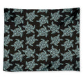 Blue And Black Sea Turtle Pattern Print Tapestry