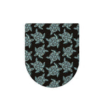 Blue And Black Sea Turtle Pattern Print Toilet Lid Cover