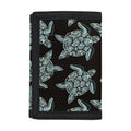 Blue And Black Sea Turtle Pattern Print Trifold Wallet