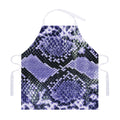 Blue And Black Snakeskin Print Adjustable Apron